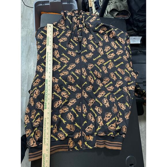 Barefox Hoodie Full Zip Size 2XL All Over Print Streetwear Y2K - Picture 6 of 11